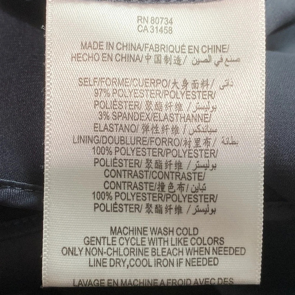 BCBGeneration Blue Black Satin Chiffon Sleeveless Mini Dress Size 0 - Picture 8 of 8